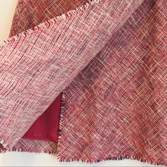 🔥SALE🔥 Banana Republic pink fringe trim faux wrap skirt NWOT - Picture 8 of 8